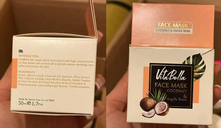 ماسک ویتابلا صورت حاوی شی باتر و روغن نارگیل و خاک رس درمانی --vitabella