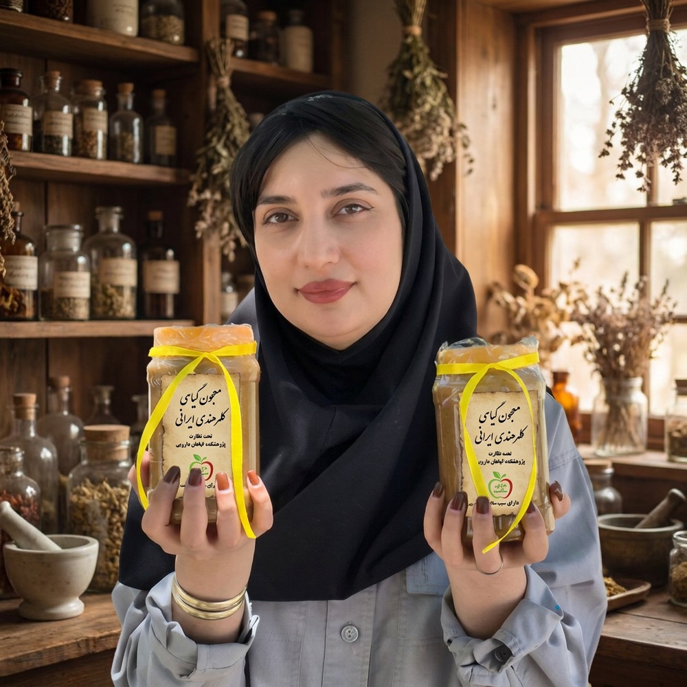 معجون درمانی برای افزایش وزن کلحر طب سنتی هندی و ایرانی ترکیب16 گیاه +10 گرم ژل رویال +عسل گون--حجم ۱ کیلو