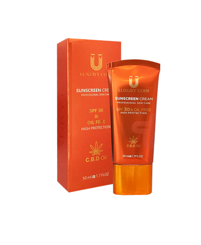 کرم ضد آفتاب لاکچری کوین فرانسه SPF30، ضد لک و روشن کننده با CBD
